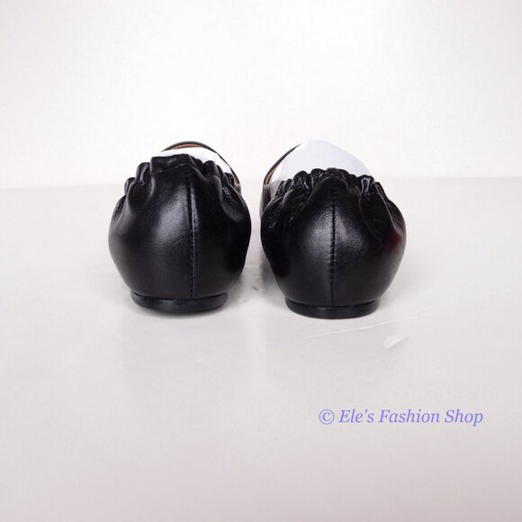 ❤️NIB Tory Burch Eleanor Loafer Leather Flat BLACK Gold US 7 7.5 8 8.5 9 9.5 10 - Picture 12 of 16